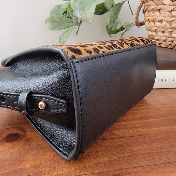 NWT Michael Kors Avril XS Satchel Leather Animal Print Crossbody Bag Purse - Picture 8 of 11